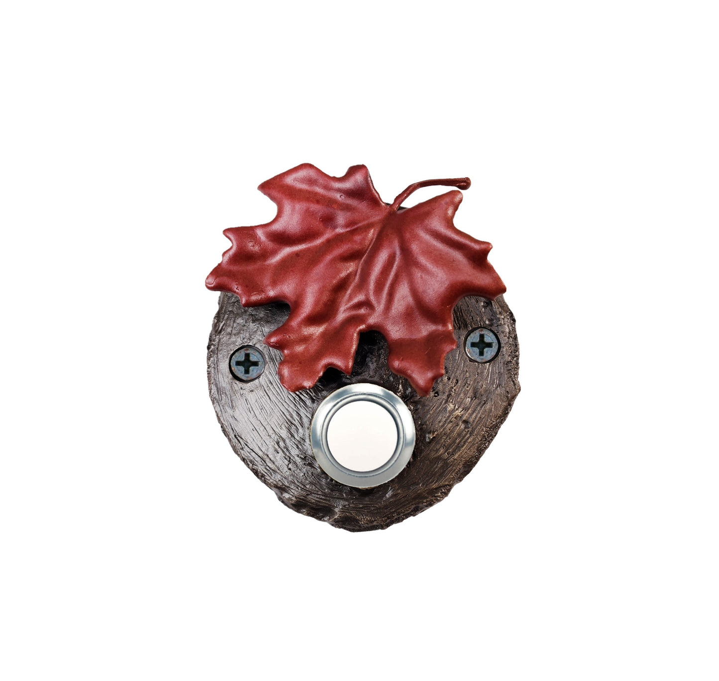 Log End Maple Leaf Doorbell