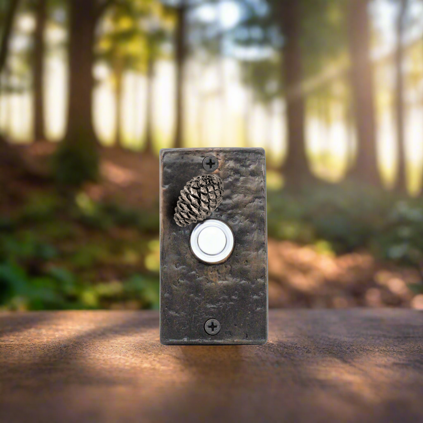 Rectangle Lodgepole Pinecone Doorbell