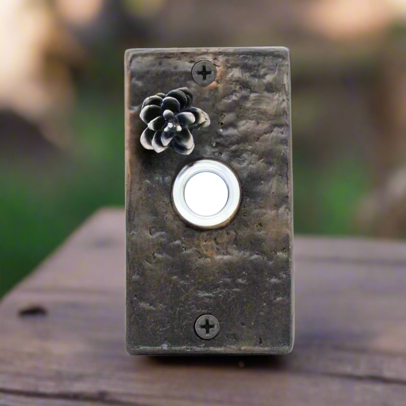 Rectangle Western Hemlock Doorbell