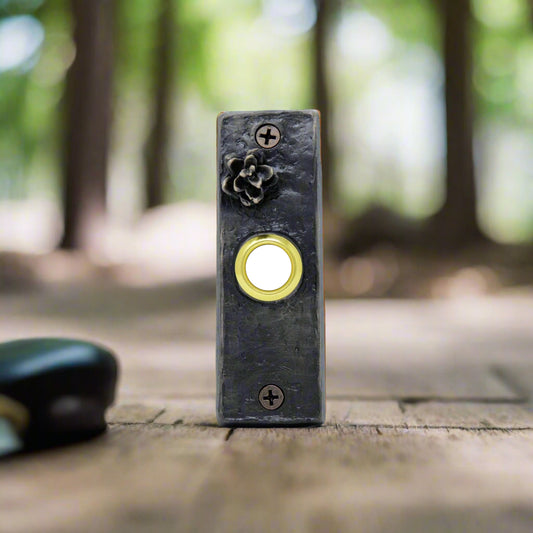 Slim Western Hemlock Cone Doorbell