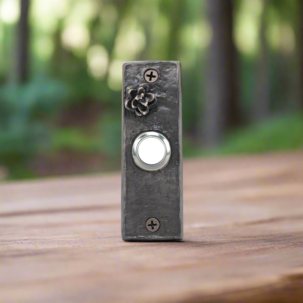 Slim Western Hemlock Cone Doorbell