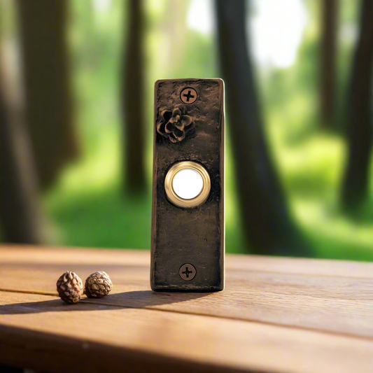 Slim Western Hemlock Cone Doorbell