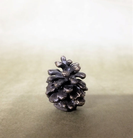 Bronze Lodgepole pine cone cabinet knob - Extra small