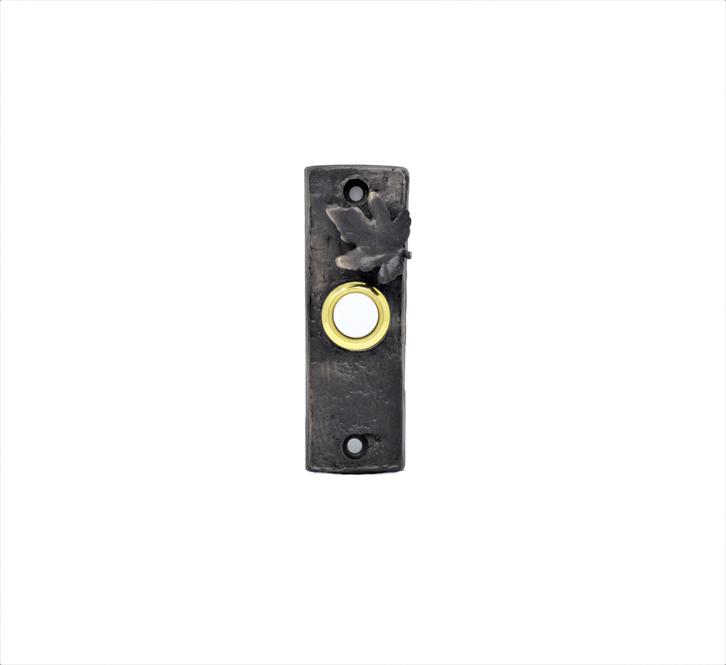 Bronze slim fit doorbell with maple leaf