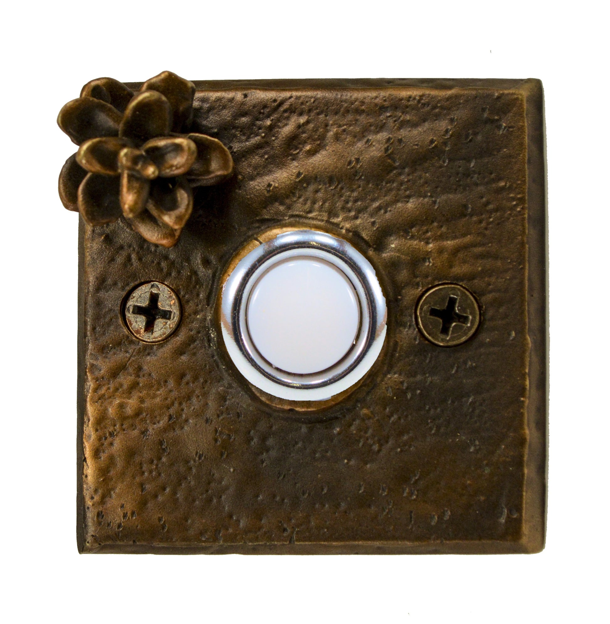 Square Hemlock Cone Doorbell | Timber Bronze | Oregon