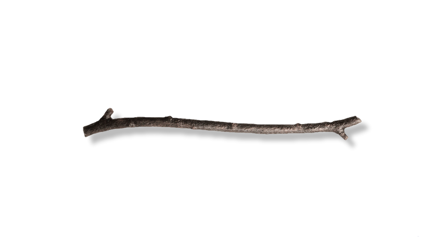 Bronze, rustic, willow branch appliance handle. 16 inches Basic patina (golden brown hues)