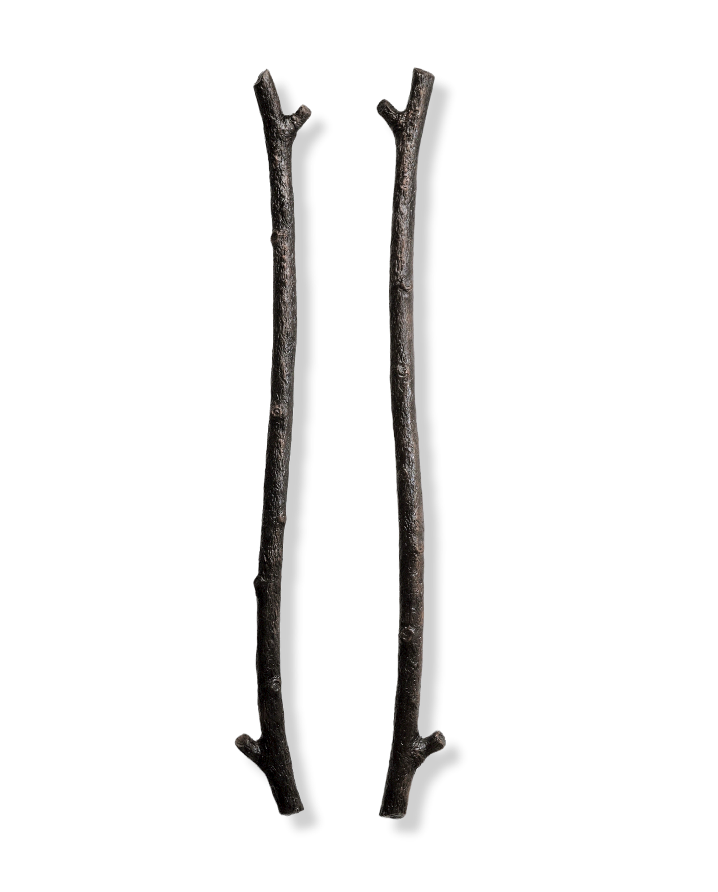 Bronze, rustic, willow brance appliance handles. 32 inches