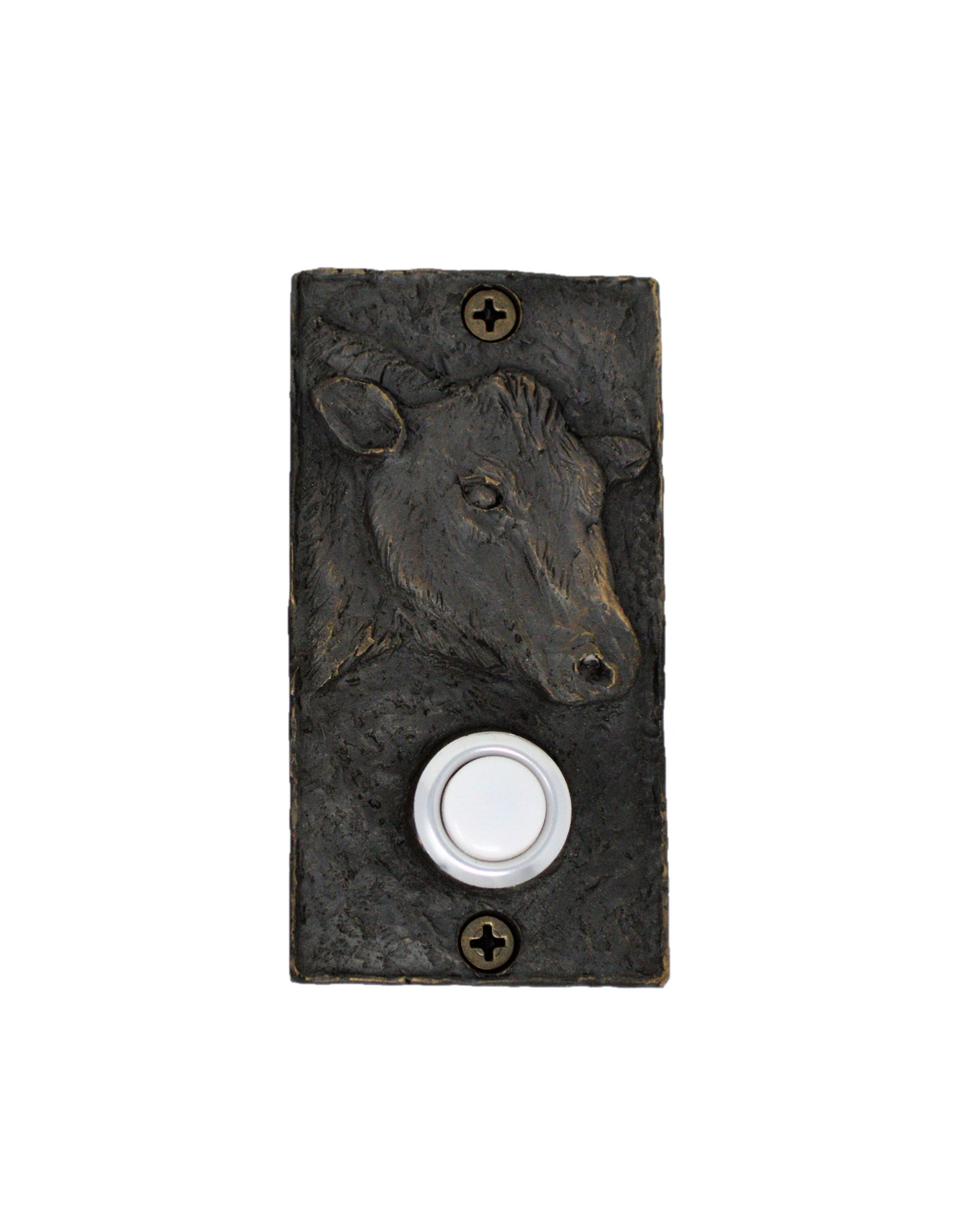 Rectangular Bronze Cow Doorbell