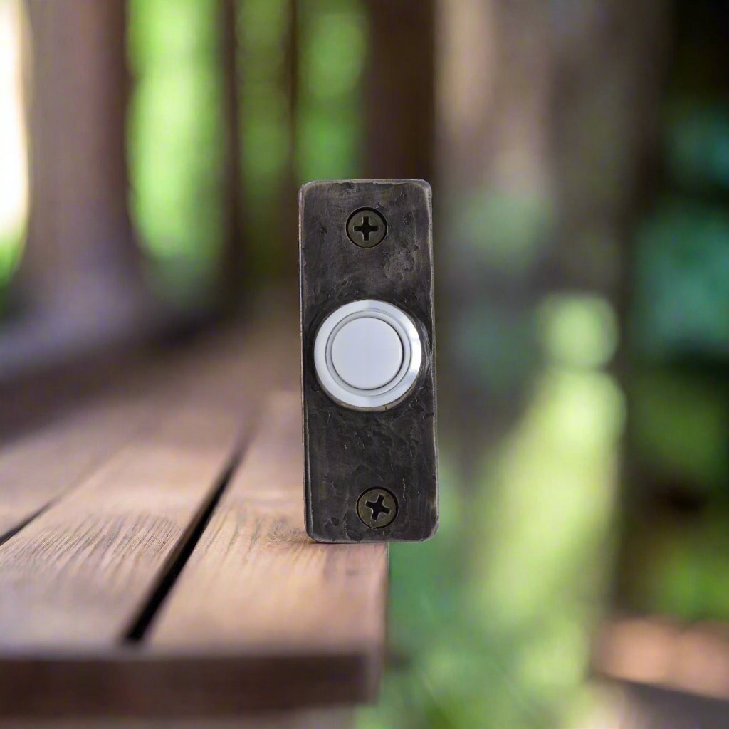 Rustic Slim Doorbell | Solid Bronze Classic Doorbell – Timber Bronze