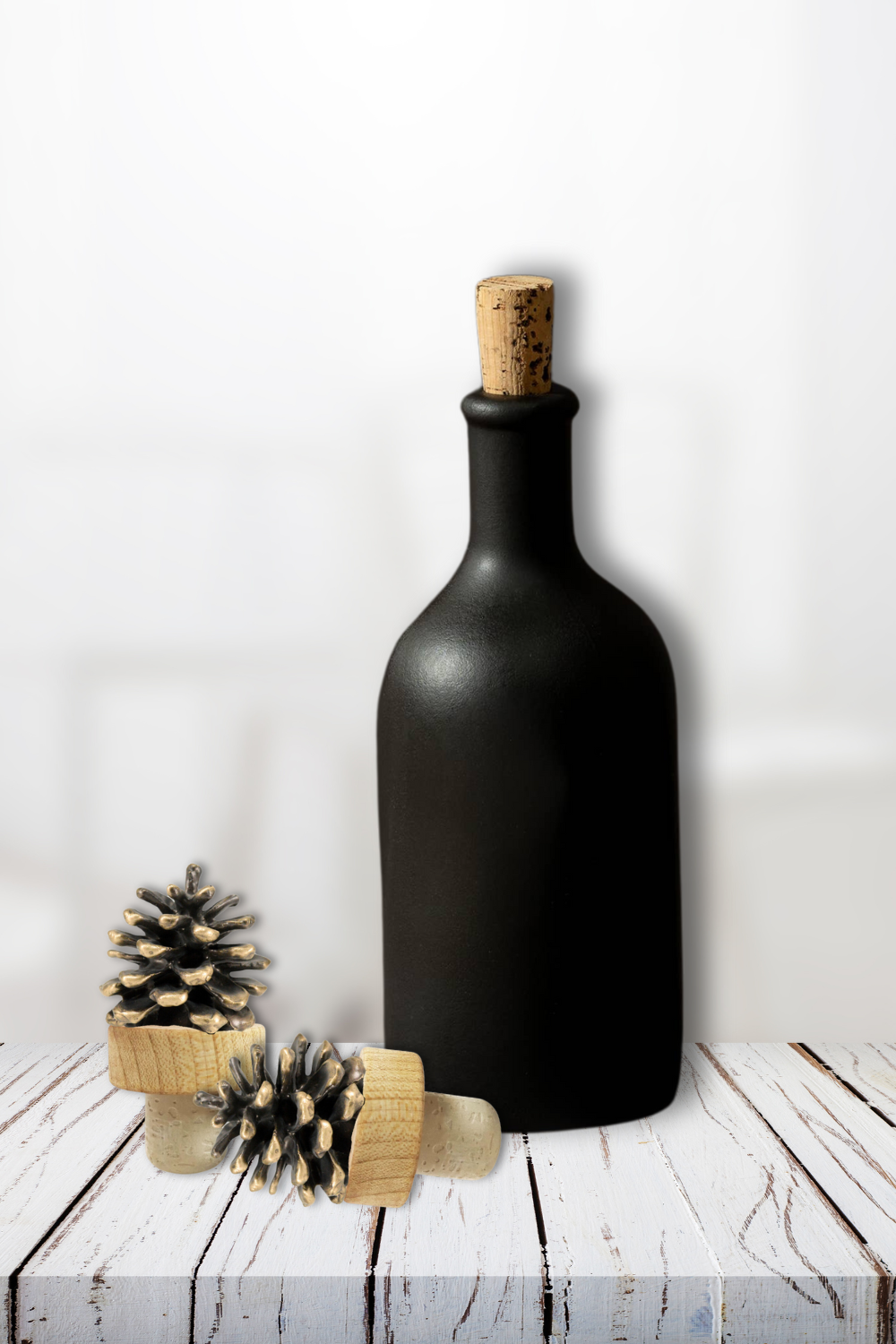 Stoneware Bottle & Lodgepole Bottle Stoppper Bundle