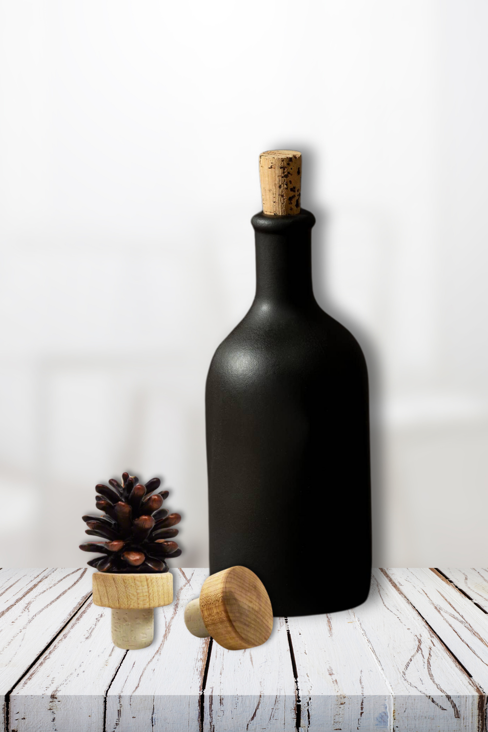 Stoneware Bottle & Lodgepole Bottle Stoppper Bundle