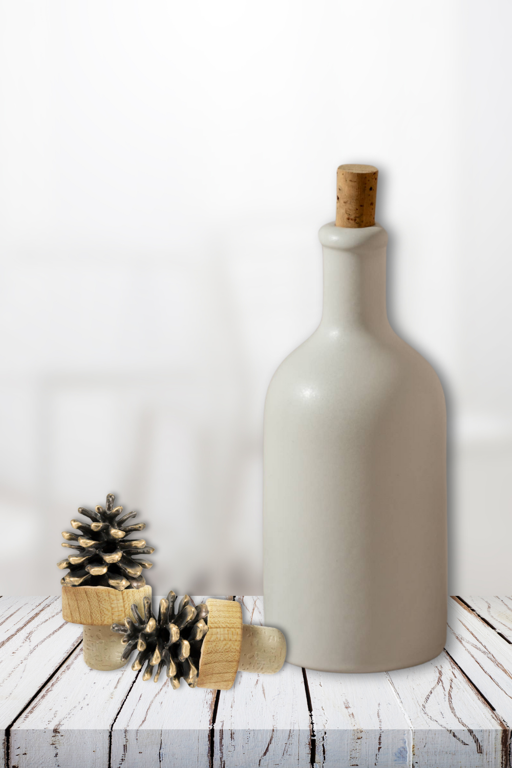 Stoneware Bottle & Lodgepole Bottle Stoppper Bundle