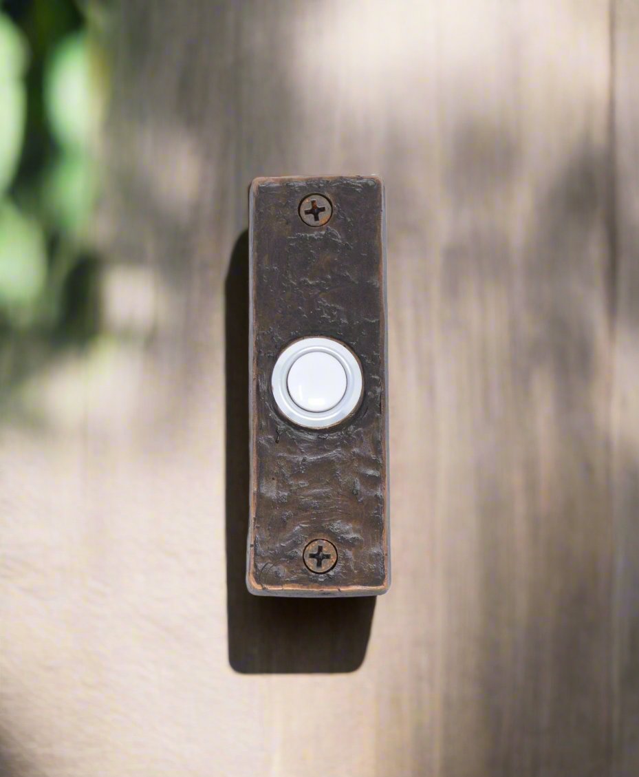 Slim Classic Doorbell | Rustic Bronze Slim Doorbell – Timber Bronze
