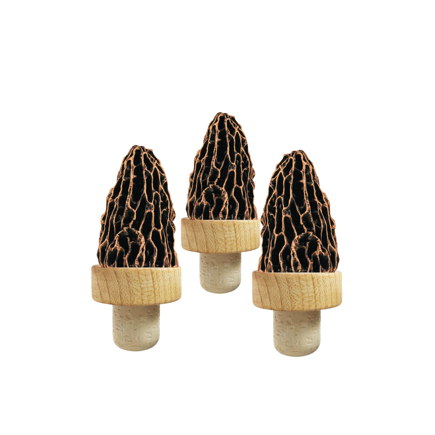 Morel Mushroom Bottle Stopper Bundle