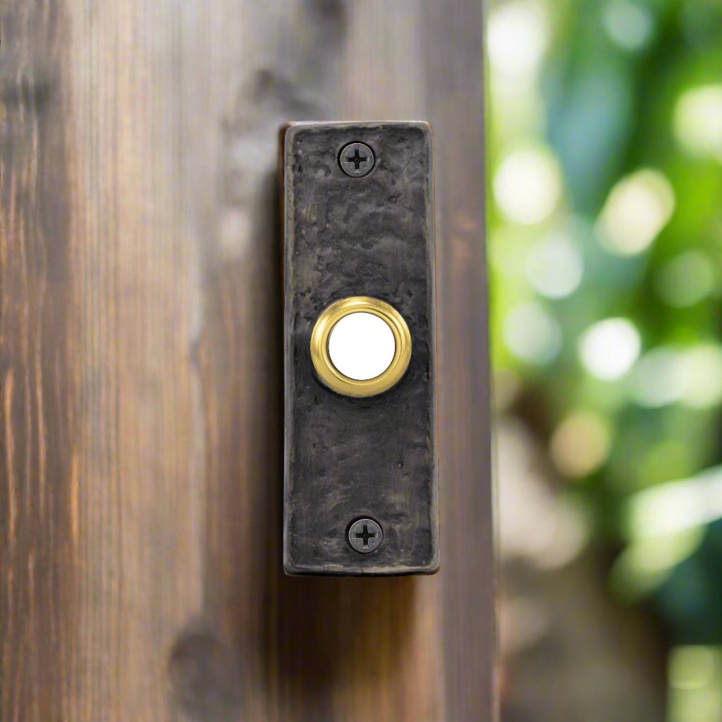 Slim Classic Doorbell | Rustic Bronze Slim Doorbell – Timber Bronze