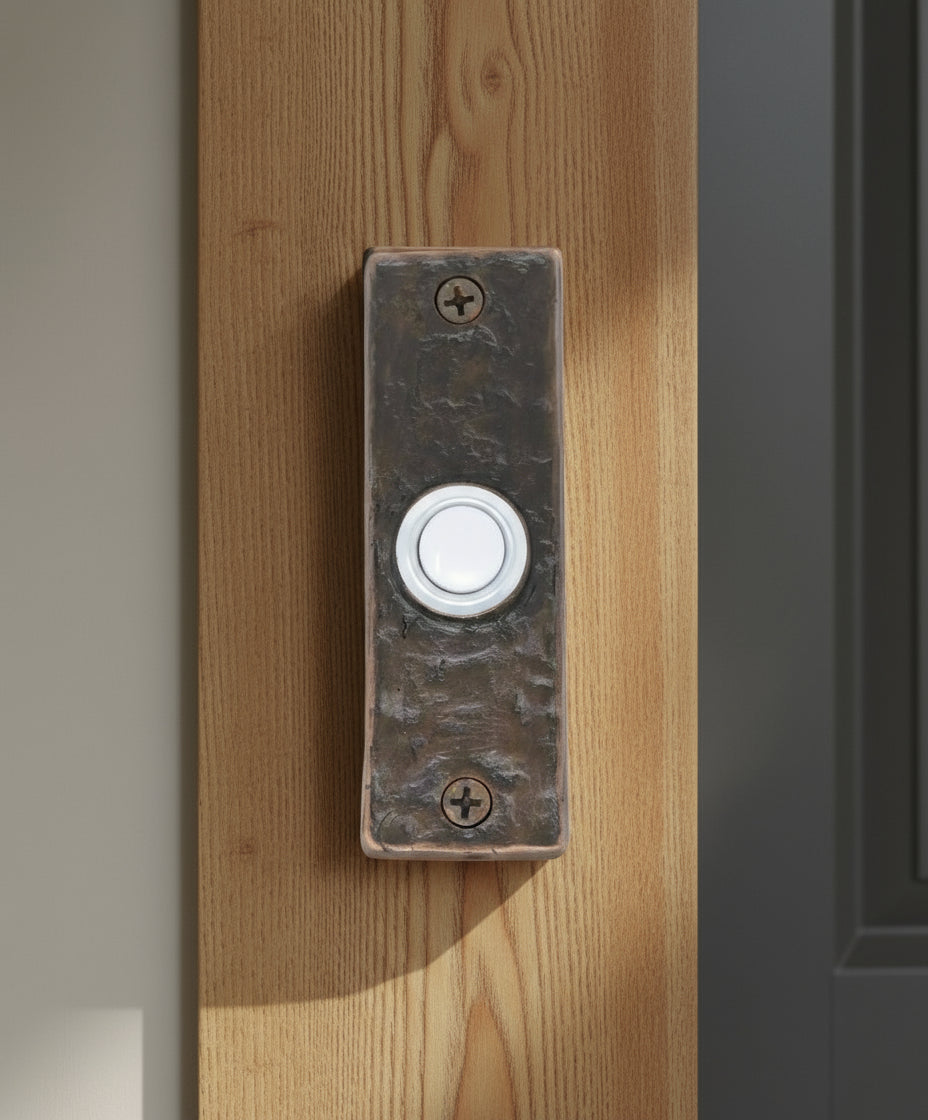 Slim Classic Doorbell | Rustic Bronze Slim Doorbell – Timber Bronze