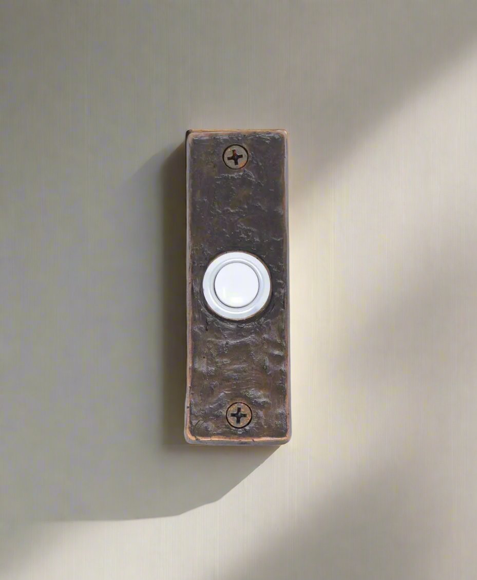 Slim Classic Doorbell | Rustic Bronze Slim Doorbell – Timber Bronze