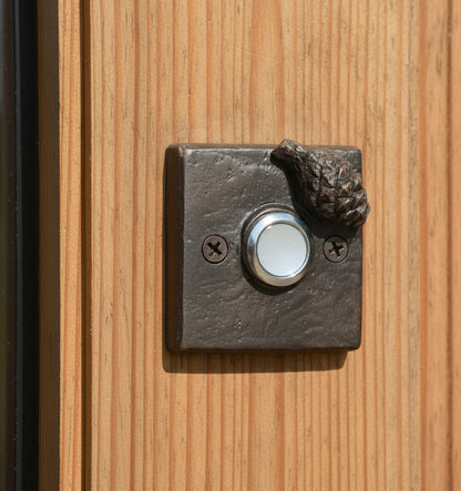 Square bronze doorbell