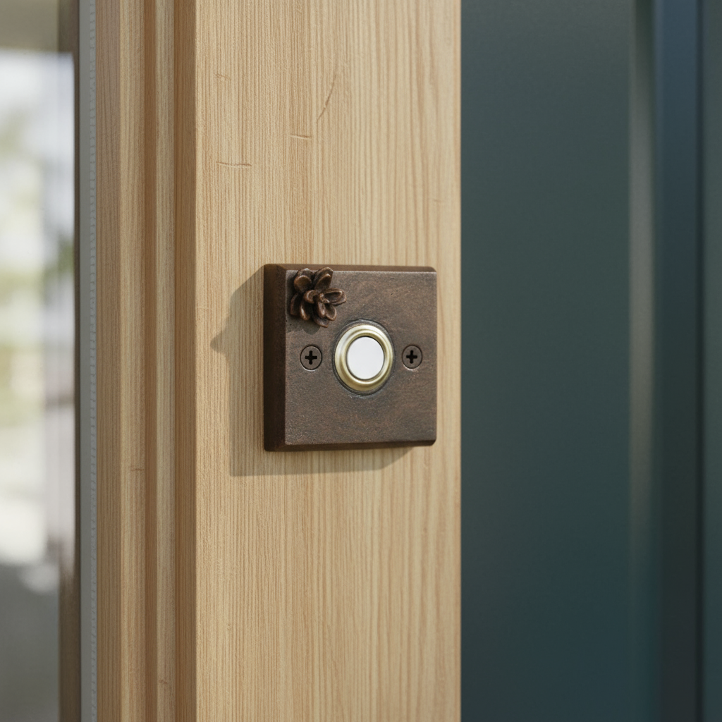 SQUARE BRONZE DOORBELL
