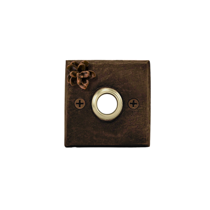 Square Western Hemlock Cone Doorbell