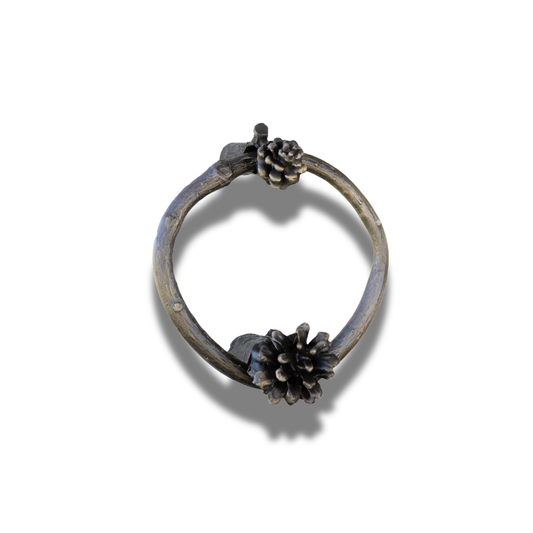 Door Knocker | Lodgepole Pinecone Ring & Post Style