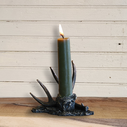 Candle Holder-Mule Deer Antler w/1 taper candle cup
