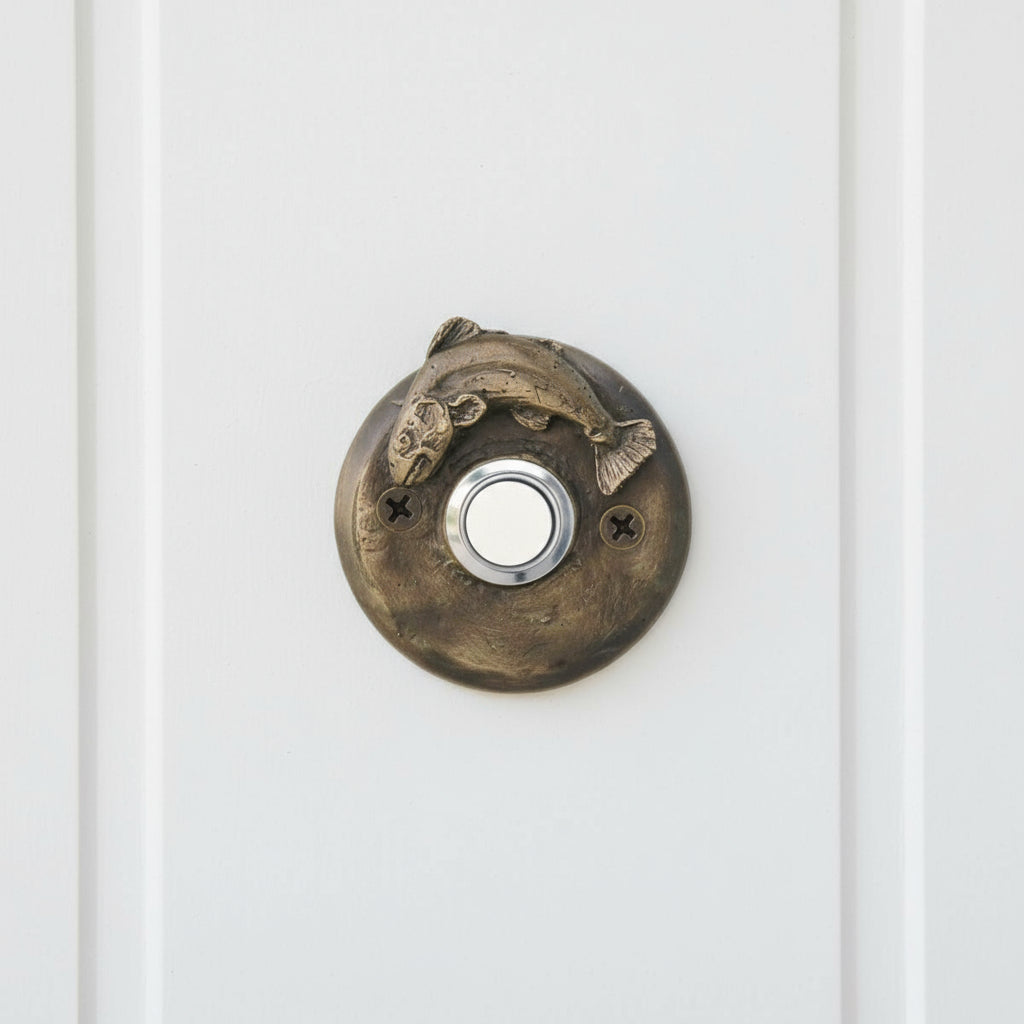 Bronze round doorbell