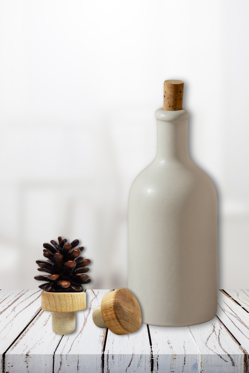 Stoneware Bottle & Lodgepole Bottle Stoppper Bundle