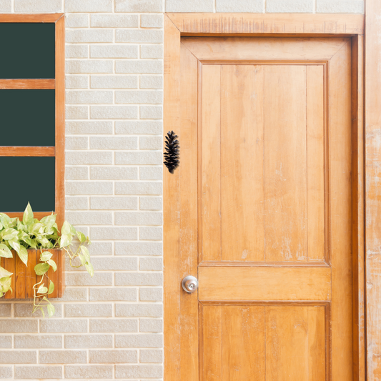 White Pine Cone Door Knocker
