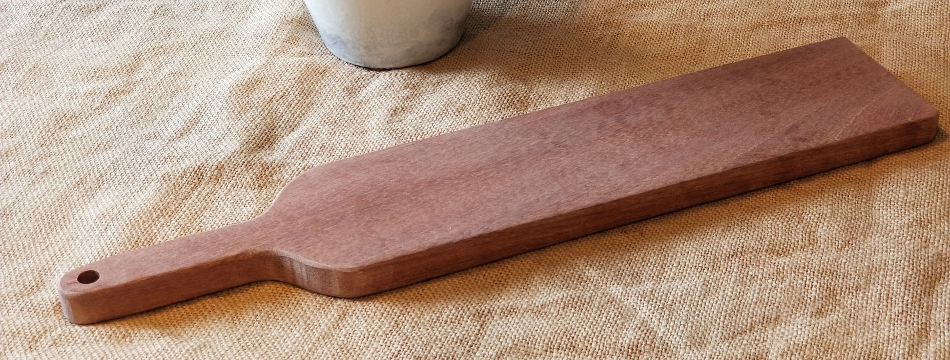 This wood cutting board can be used to display bread, cheese, deli meats, etc. 