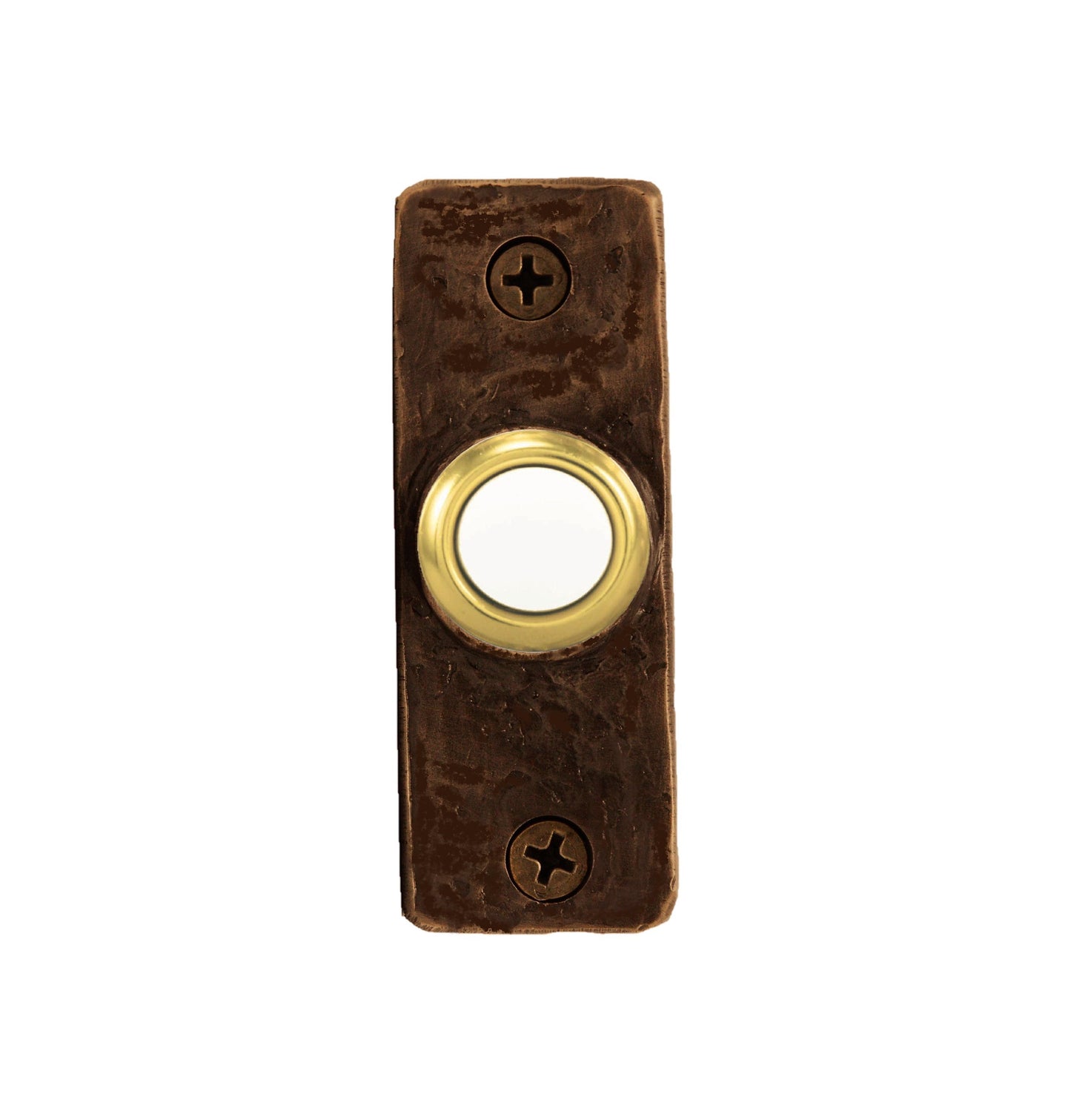 Rustic Extra-slim bronze doorbell - Classic with patina