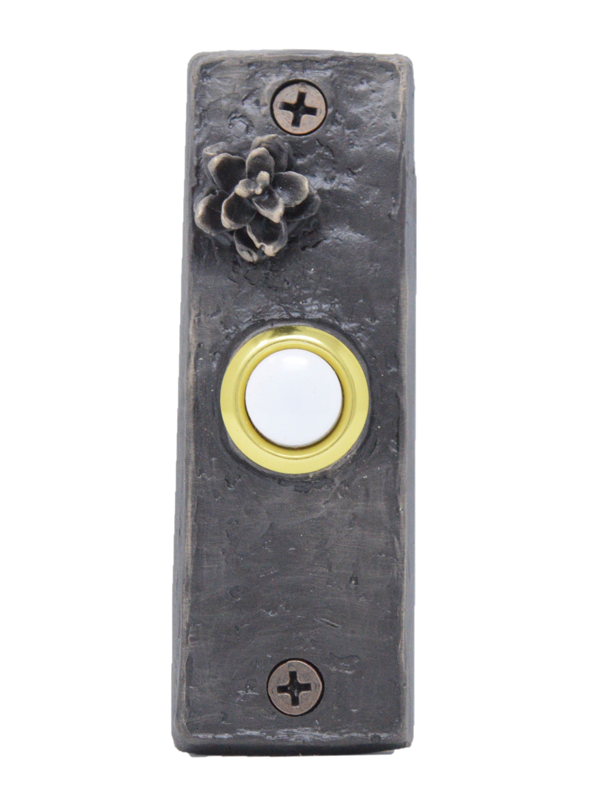 Slim Western Hemlock Cone Doorbell | Custom Rustic Doorbell – Timber Bronze