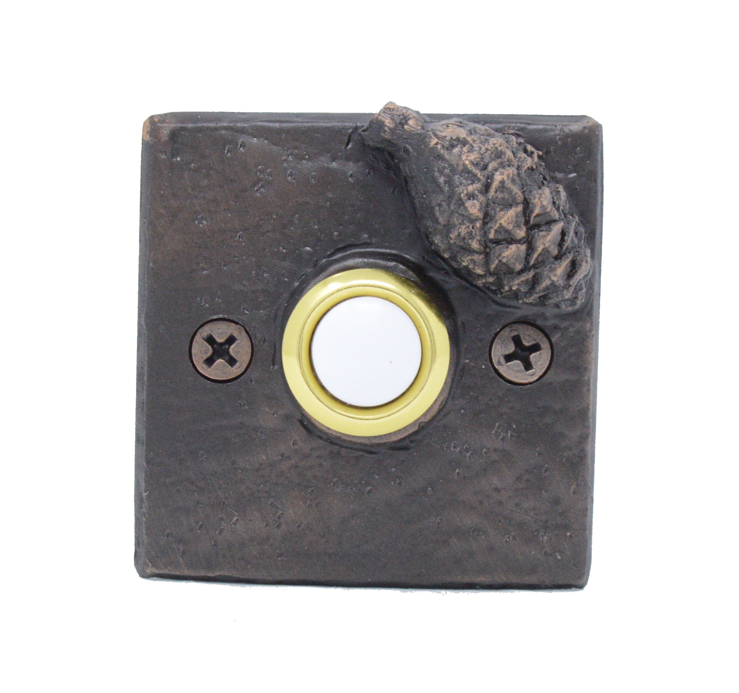 Lodgepole Pine Cone Doorbell | Bronze Rustic Doorbell – Timber Bronze