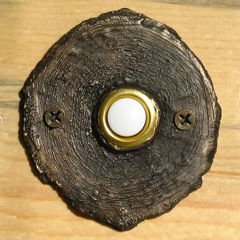 Log End Classic Doorbell | Rustic Doorbell – Timber Bronze