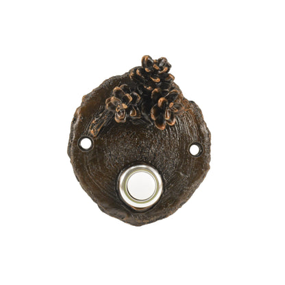 Log End Western Hemlock Doorbell | Timber Bronze | Oregon