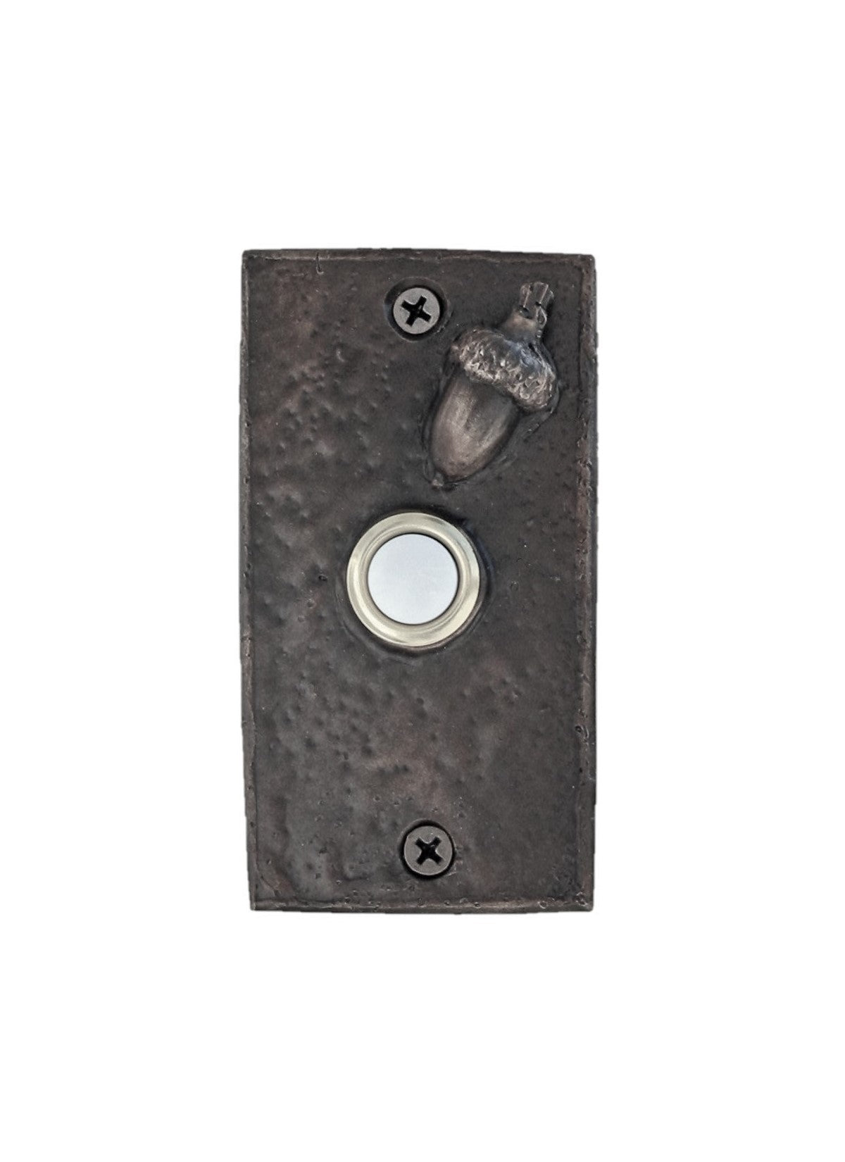 Rustic Bronze Acorn rectangular Doorbell