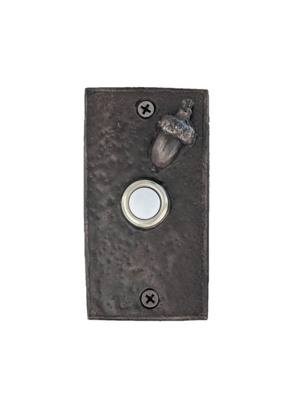 Rustic Bronze Acorn rectangular Doorbell