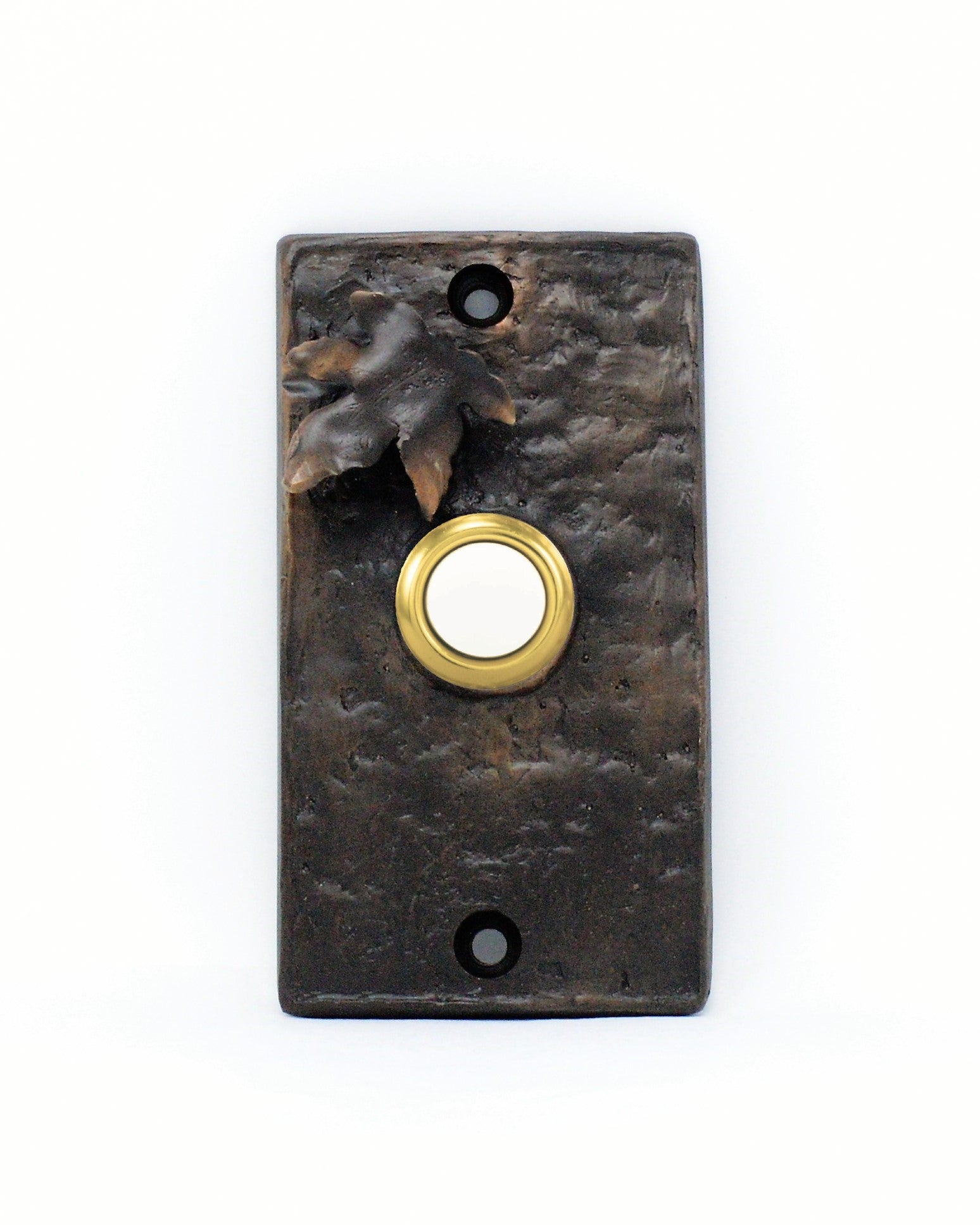 Rectangular Maple Leaf Doorbell | Timber Bronze | Oregon