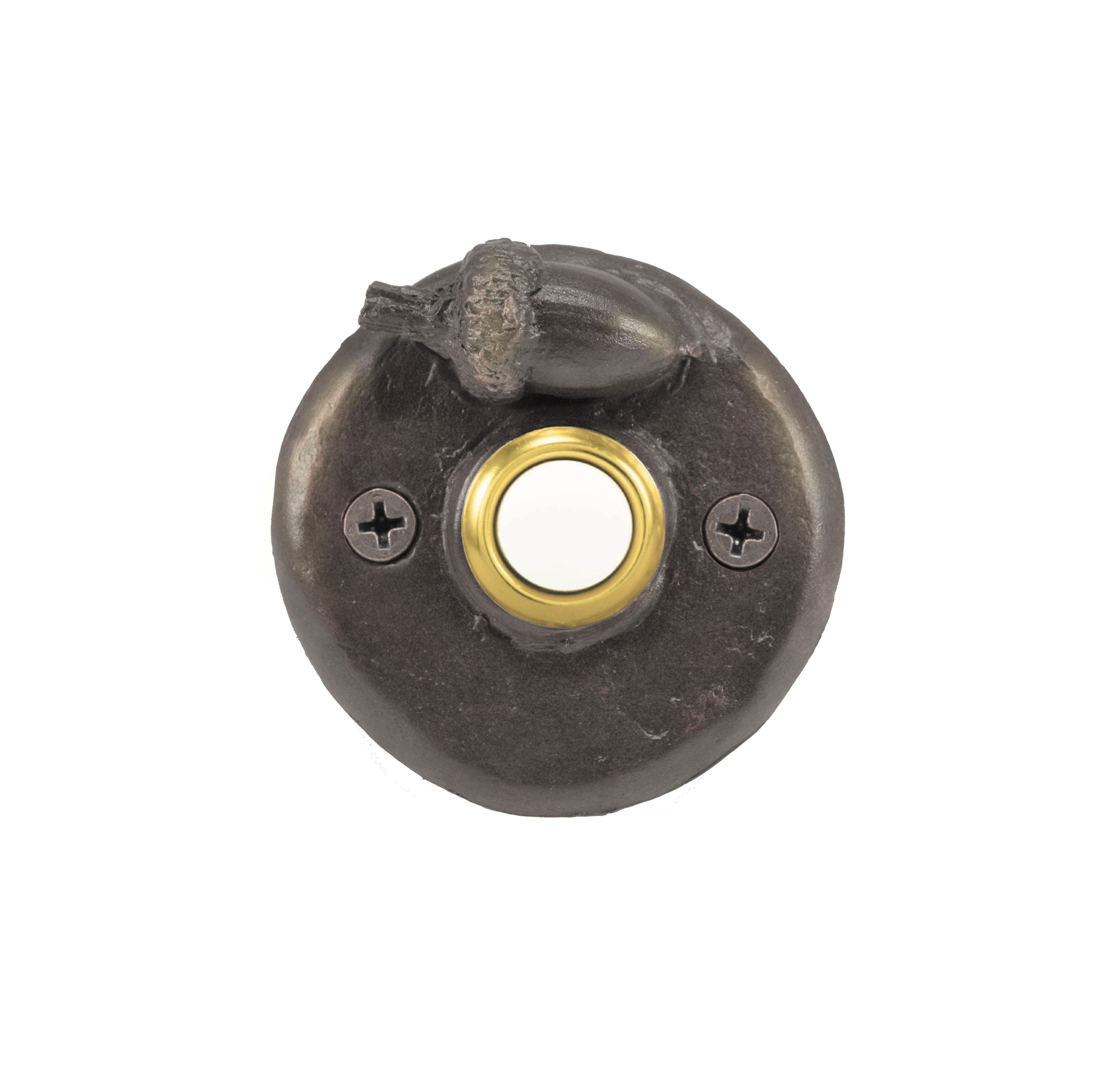 Round Acorn Doorbell | Bronze Rustic Doorbell – Timber Bronze