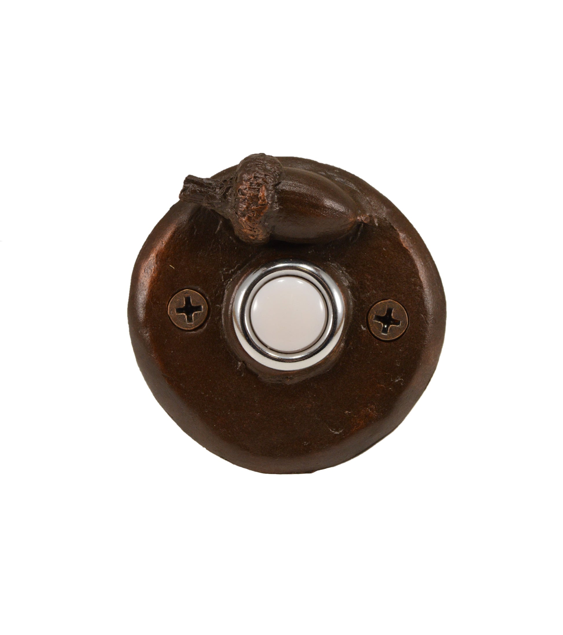 Round Acorn Doorbell | Bronze Rustic Doorbell – Timber Bronze
