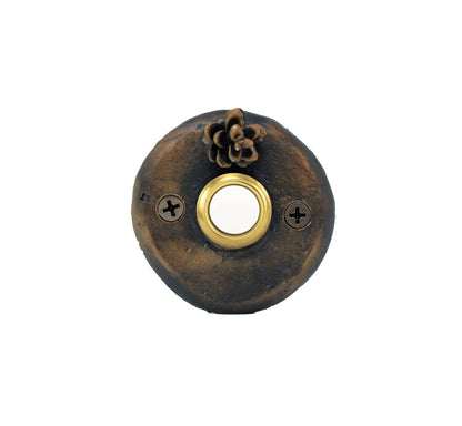 Round Western Hemlock Doorbell | Timber Bronze | Oregon