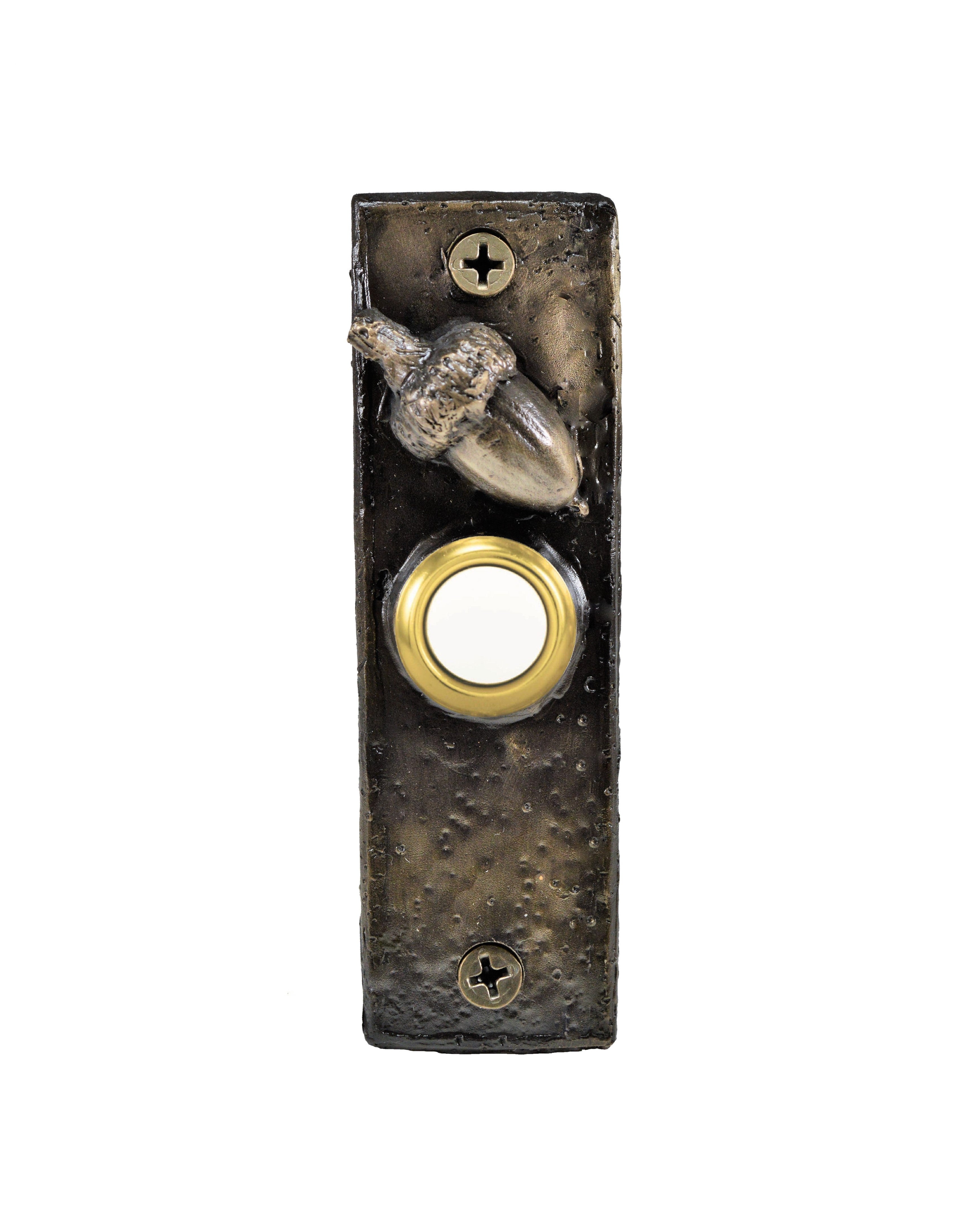Slim Acorn Doorbell | Bronze Rustic Acorn Doorbell – Timber Bronze