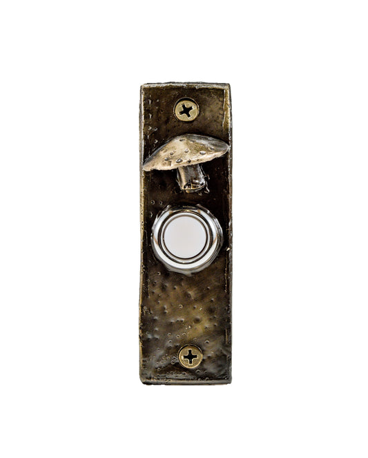 Slim doorbell, bronze, toadstool adornment