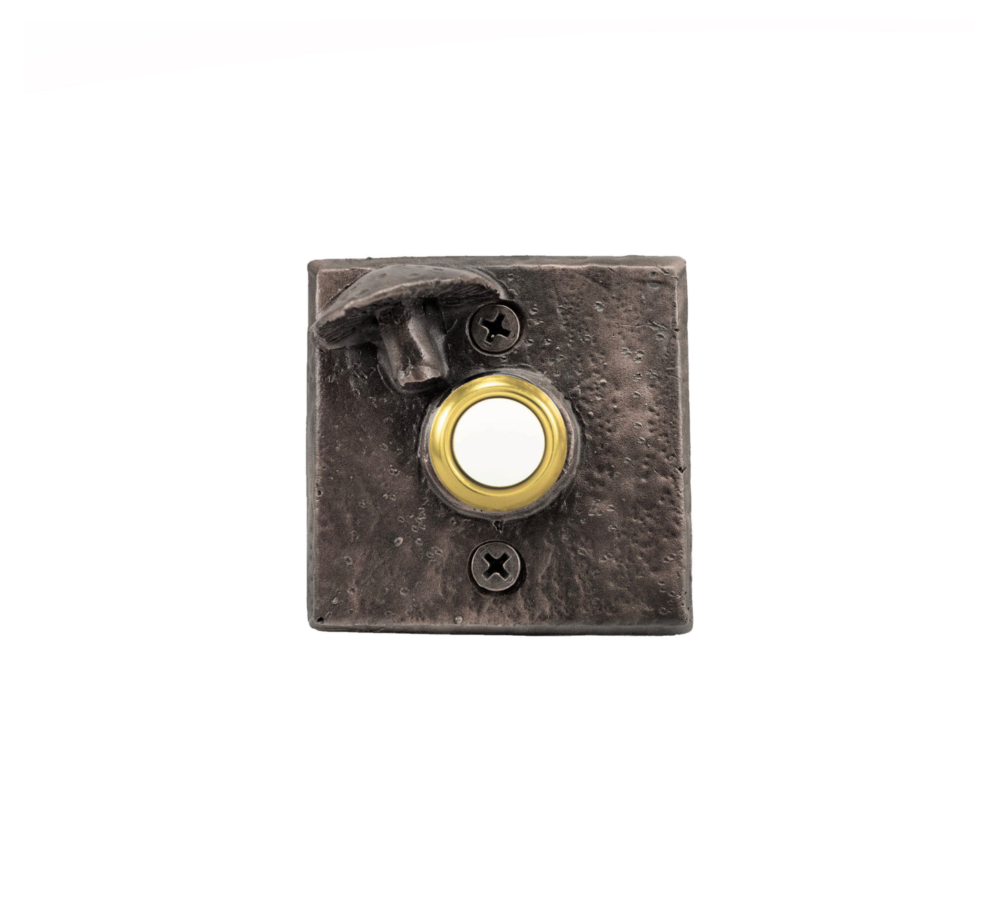 Sqaure toadstool mushroom doorbell made of bronze
