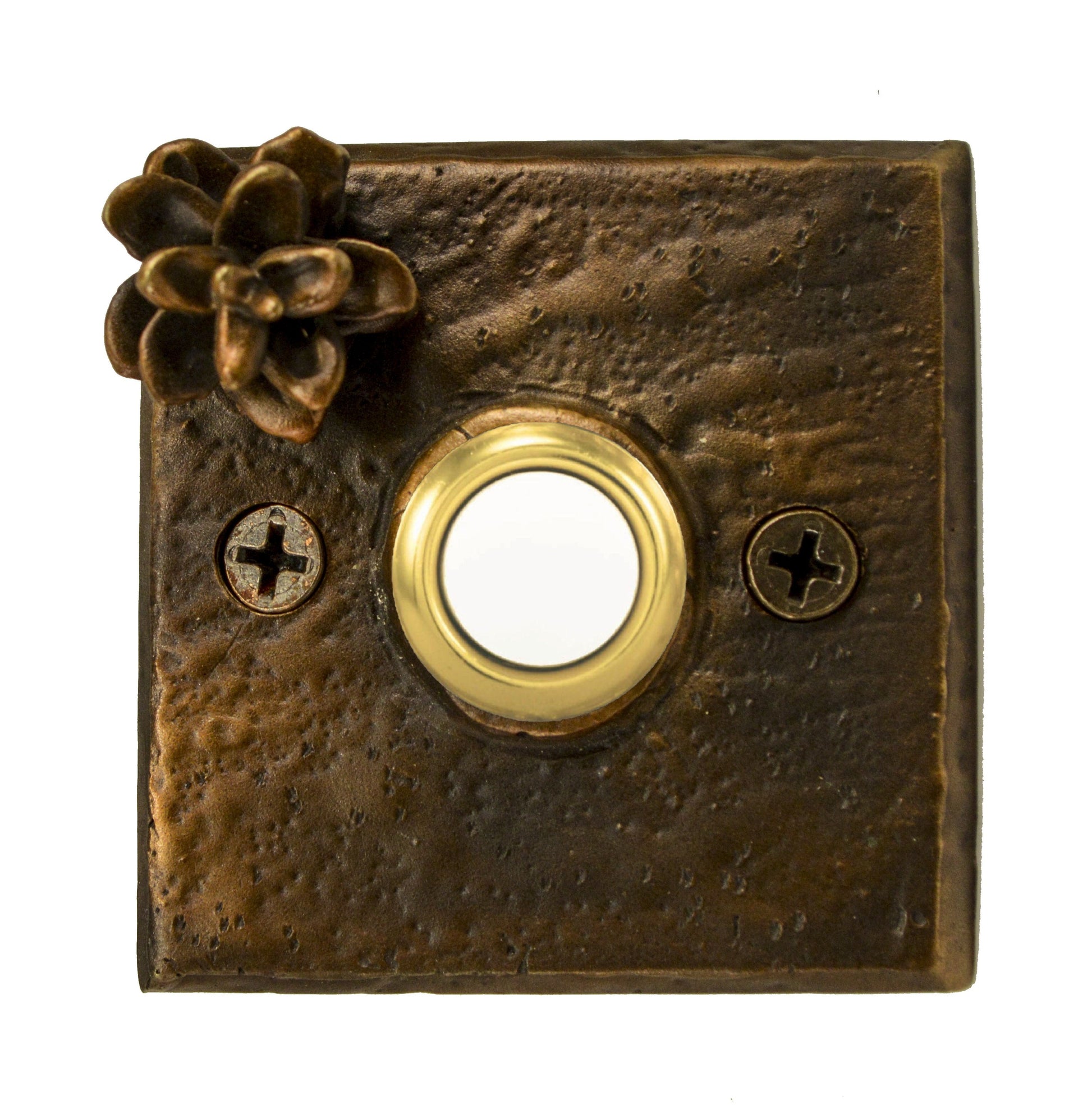 Square Hemlock Cone Doorbell | Timber Bronze | Oregon