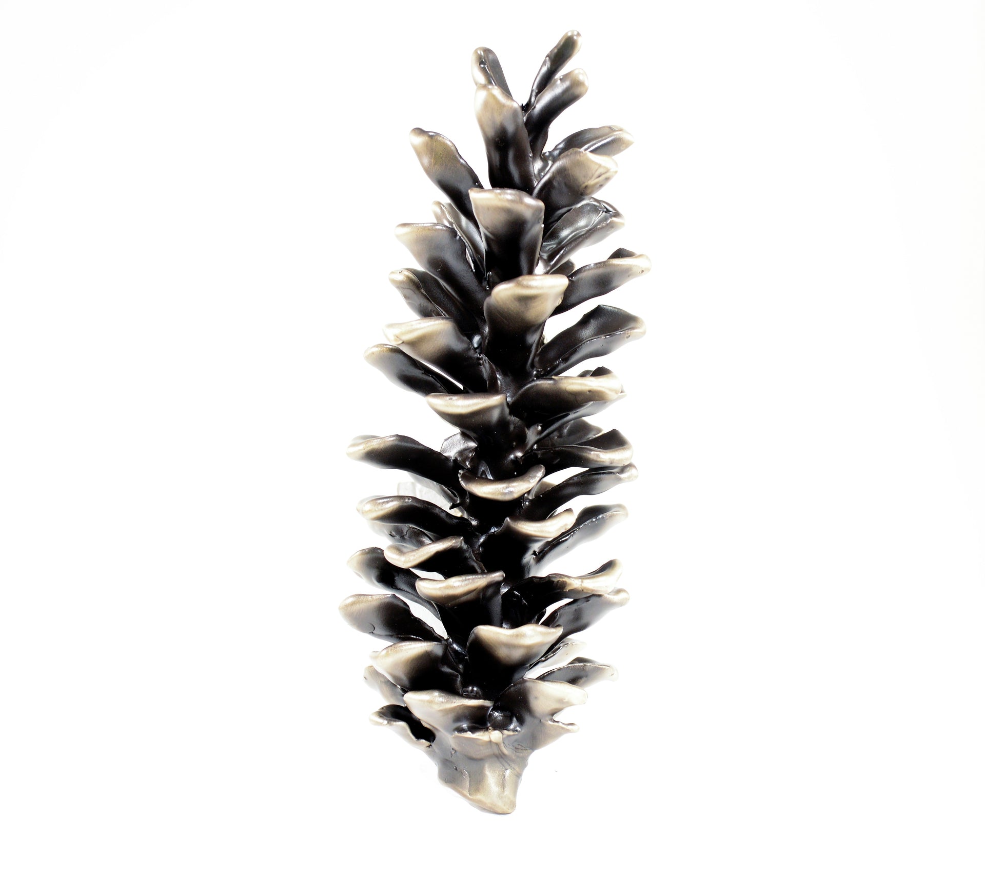 White Pine Cone Door Knocker – Rustic Solid Bronze – timber bronze