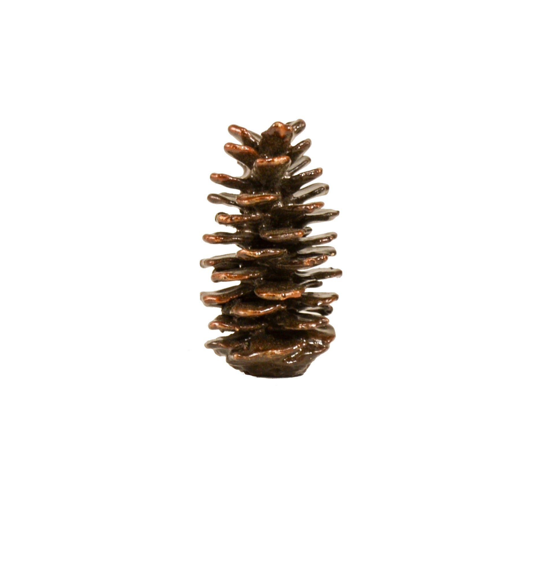 Spruce cone bronze finial
