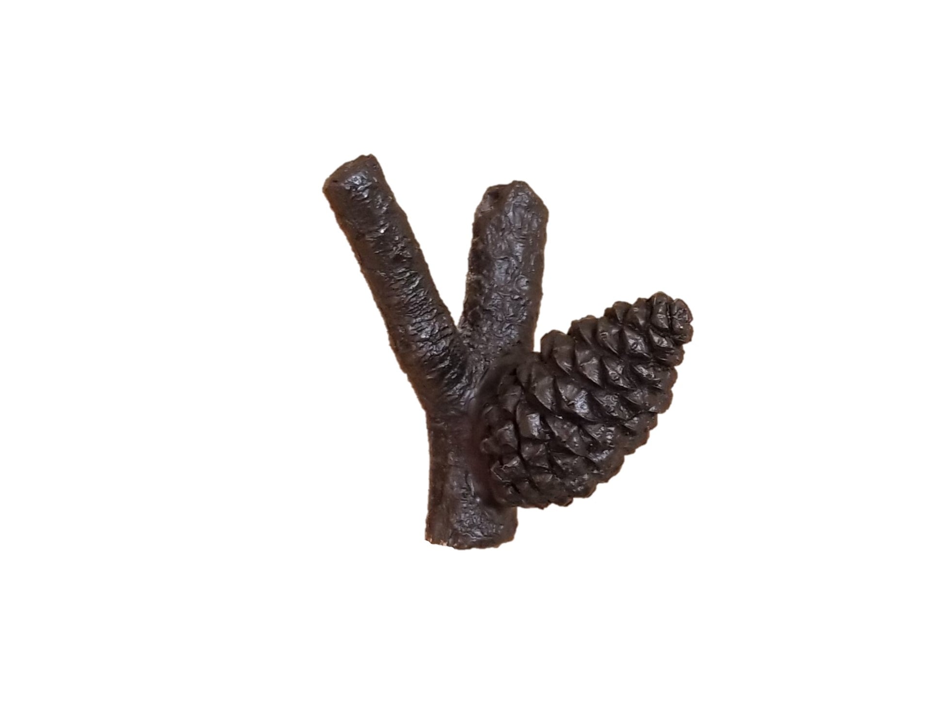Y-Branch and Pine Cone Cabinet Knob made of bronze