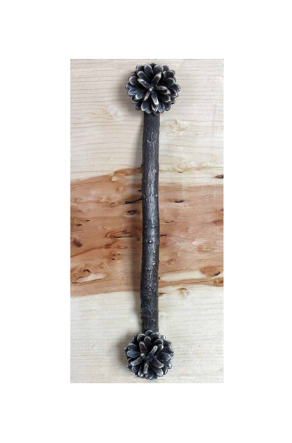 Rustic cabinet handle - Lodgepole pine cones and branch