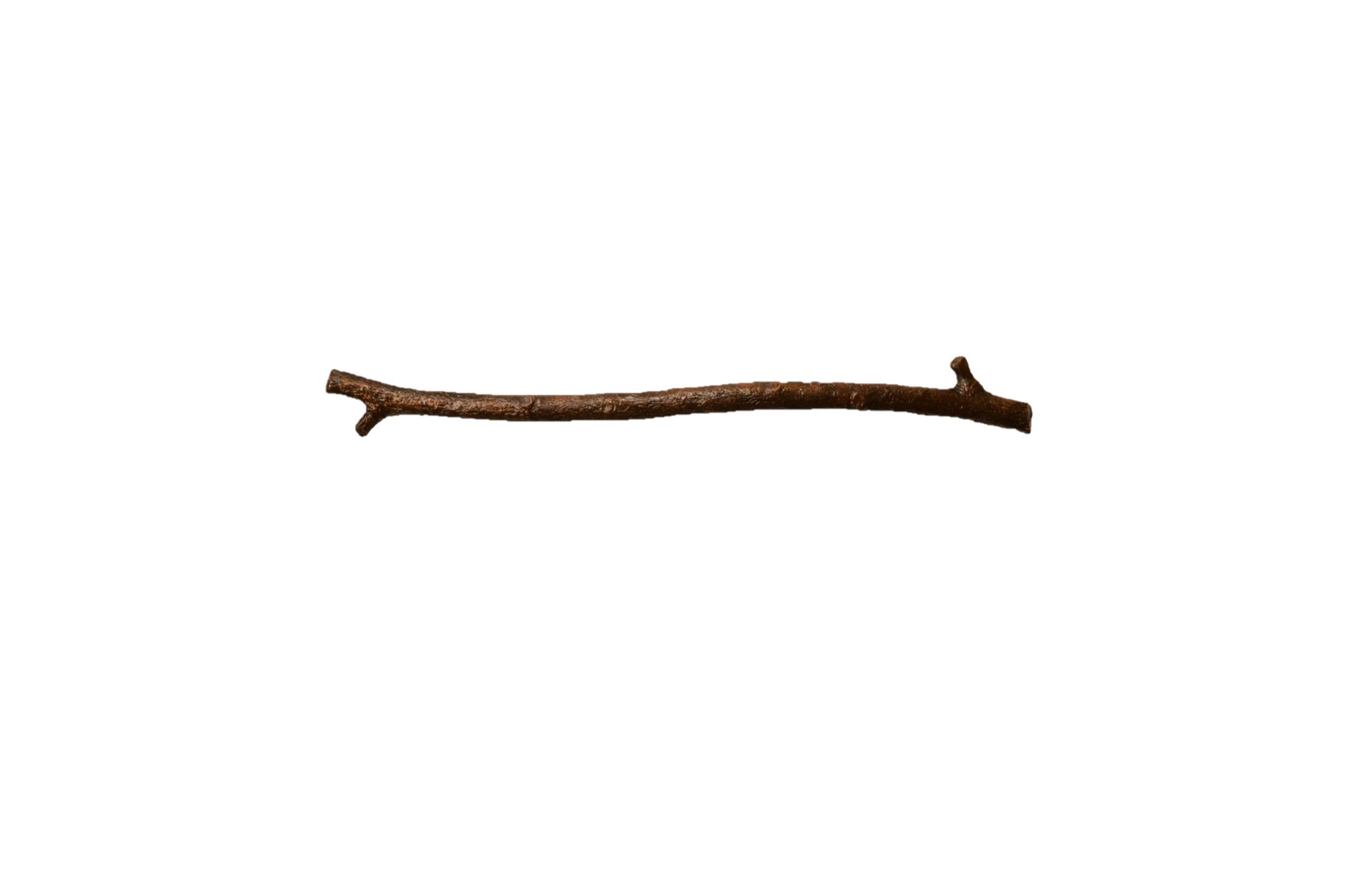 Appliance handles fashioned from willow branches are solid bronze